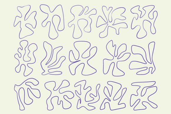 Abstract Organic Line SVG Bundle: Fluid Design Elements