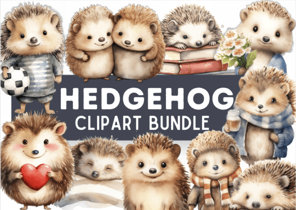 Autumn Magic in Every Spine: The Cute Hedgehog Clipart Bundle