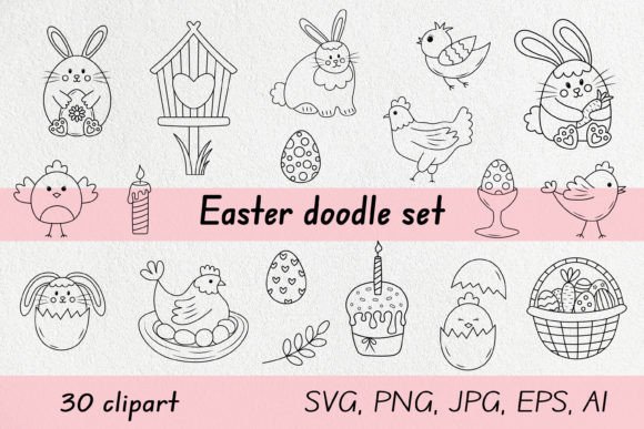 Bring Spring to Life with a Versatile Easter Doodle Set