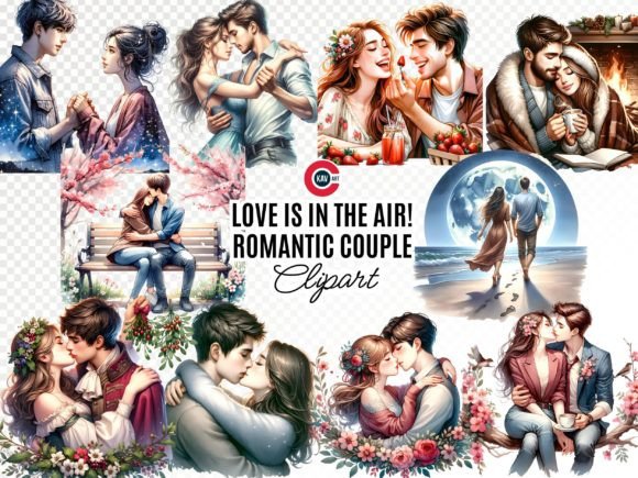 Celebrate Love with Romantic Couple Clipart Designs