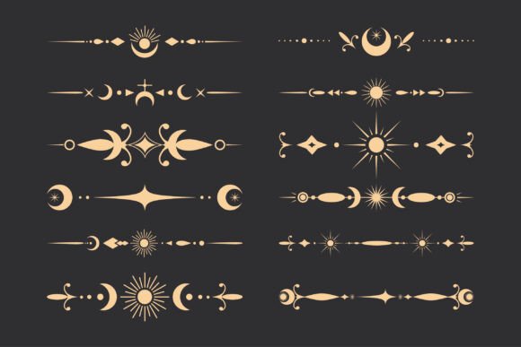 Celestial Golden Dividers: Elevate Your Design Projects