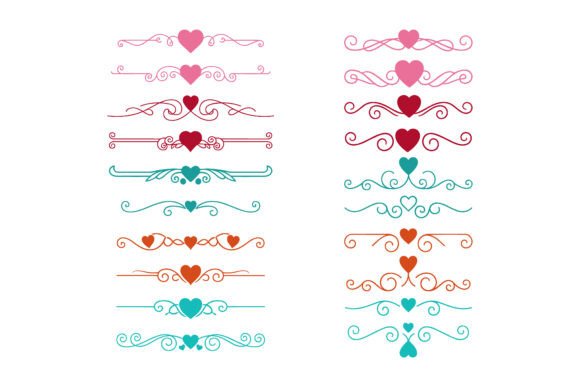 Elevate Your Designs with Cute Heart Divider Elements
