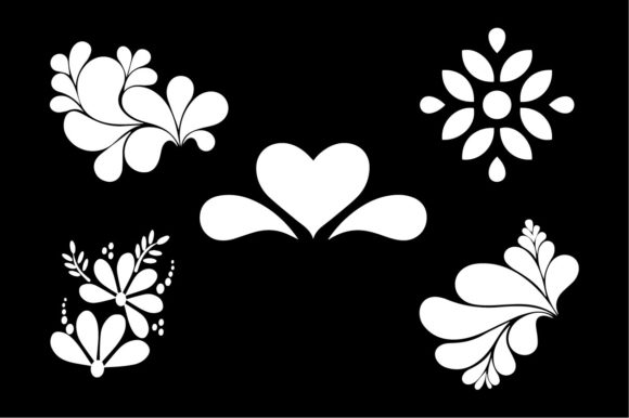 Floral Set: Sketches of Flowers, Plants for Creative Projects