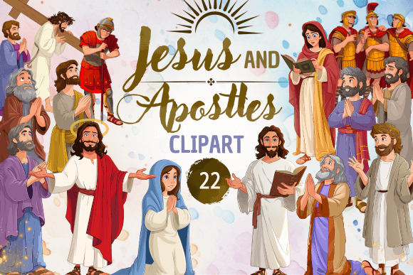 Jesus and the Apostles - Clipart: A Visual Guide for Easter Crafts