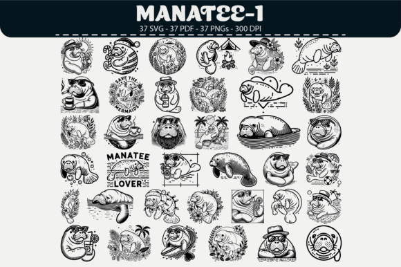 Manatee Clipart – 37 Designs for Creative Projects