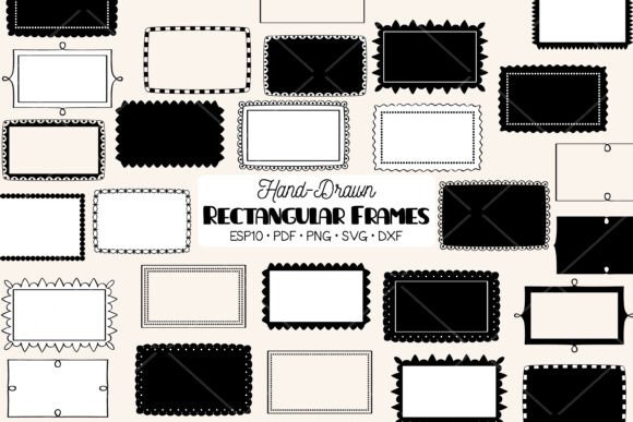 Rectangular Frames | Hand Drawn Border for Creative Projects