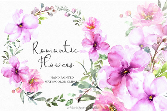 Romantic Watercolor Florals: Design with Botanical Grace