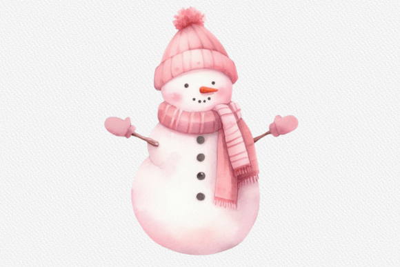 Styling Your Holiday Projects with a Pink Snowman Christmas Sublimation PNG