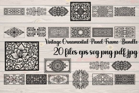 Timeless Elegance: The Vintage Ornamental Panel Frame Bundle