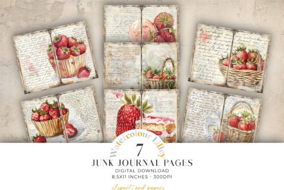 Unpacking the Sweet Aesthetic of Strawberry Junk Journal Pages