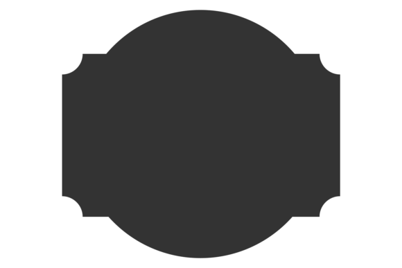 Vintage Label Black Shape Template: Deco Elegance