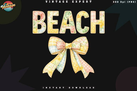 Vintage Patchwork Summer Beach PNG: A Designer's Guide